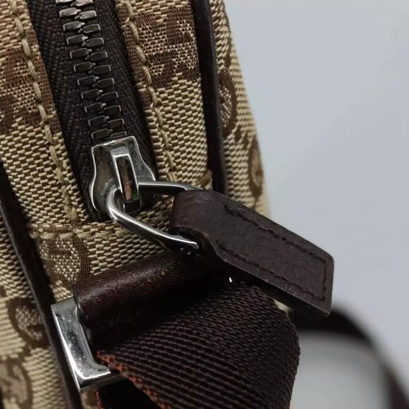 GUCCI GG Canvas Shoulder Bag Beige Gold - Picture 13 of 16